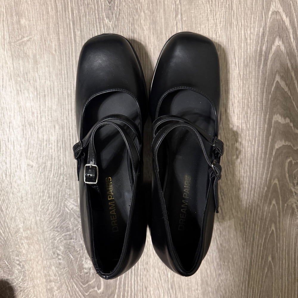 Dream Pairs Black Chunky Block Heel Mary Jane Platform Pumps Square Toe Y2K 8.5 - Picture 6 of 6